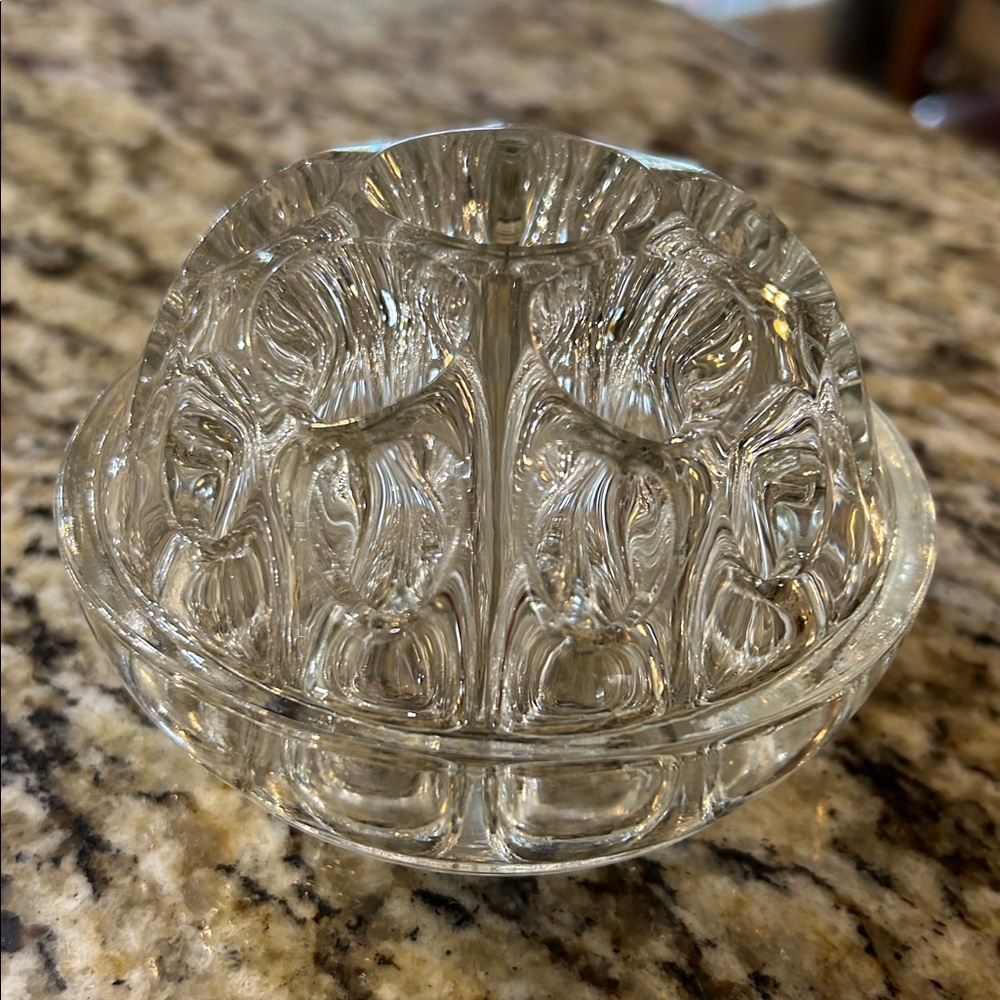 Vintage Reims VMC France clear glass flower frog designed for floral arrangement - Picture 9 of 10